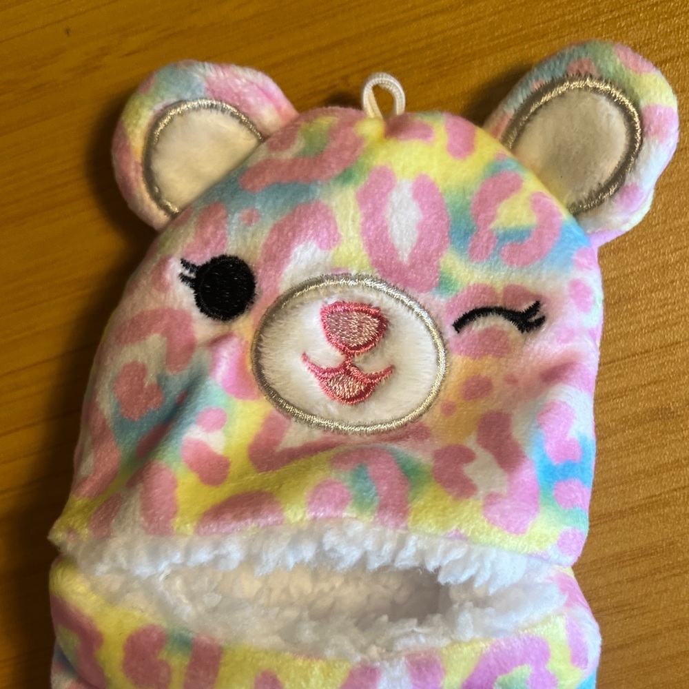 Squishmallows Meet Michaela Multicolor Bear Hat, Gloves, and mittens 3 piece Set - Picture 11 of 12